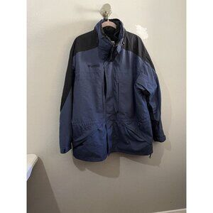 Columbia Sportswear Double Whammy Core Ski Jacket Hooded 2 In1 Jacket Size XL